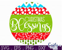 Christmas Blessings Mix And Match Round