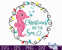 Christmas By The Sea Round Sign | Beach