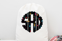 Christmas Dripping Lights Monogram