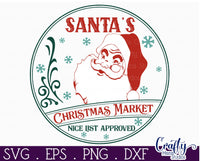 Christmas Market Vintage Round Sign