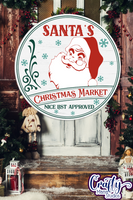 Christmas Market Vintage Round Sign