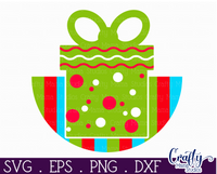 Christmas Present Christmas Round SVG