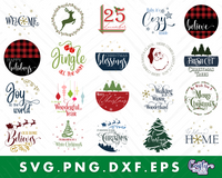 Mega Christmas Round Door Sign Bundle #2