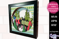 Christmas Train 3D Shadow Box File