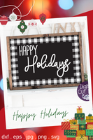 Happy Holidays Buffalo Plaid