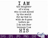 I Am The Daughter Of A King SVG