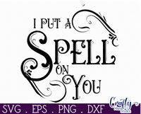 I Put A Spell On You Round Svg