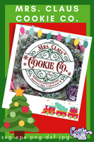 Mrs. Claus Cookie Company Round SVG