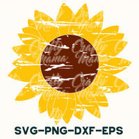 Sunflower Svg, Grunge Sunflower