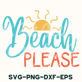 Beach Please Svg