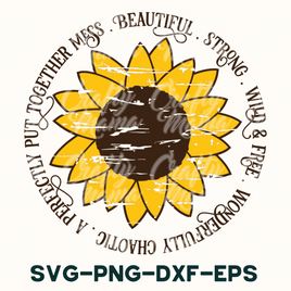 Wild And Free Svg, Sunflower Svg