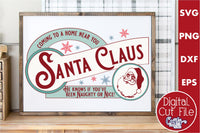 Santa Claus Vintage Christmas Sign