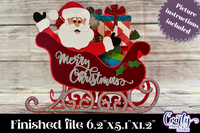 Santa Sleigh 3D Foldable Christmas Card File