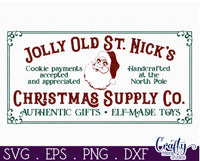 Santa's Supply Co Christmas Sign