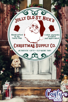 Santa Supply Company Vintage Round Sign