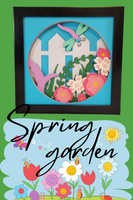 Spring Garden 3D Shadow Box File