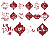 Arabesque Tile Svg, Teacher Gift Ornament