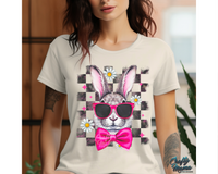 Retro Checkered Easter Bunny