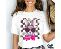 Retro Checkered Easter Bunny