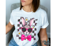 Retro Checkered Easter Bunny