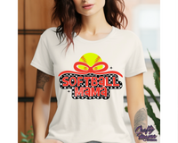 Retro Checkered Softball Mama