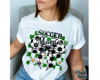 Retro Checkered Soccer Mama Bow