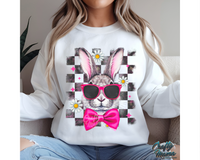 Retro Checkered Easter Bunny