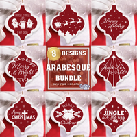 Arabesque Tile Svg, Christmas Tile Ornament