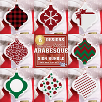 Arabesque Tile Ornament, Christmas Svg