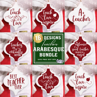 Arabesque Tile Svg, Teacher Gift Ornament