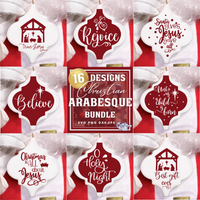 Arabesque Tile Svg, Christmas Tile Ornament