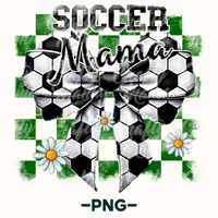 Retro Checkered Soccer Mama Bow