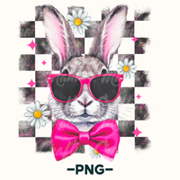 Retro Checkered Easter Bunny