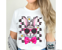 Retro Checkered Easter Bunny