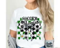 Retro Checkered Soccer Mama Bow