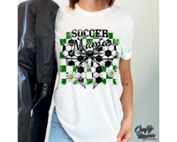 Retro Checkered Soccer Mama Bow