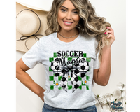 Retro Checkered Soccer Mama Bow