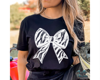 Zebra Print Lace Bow