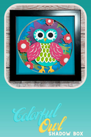 Colorful Owl 3D Shadow Box File