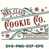 a christmas cookie co logo with snowflakes