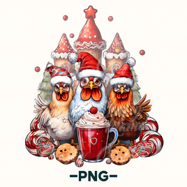 Chicken Christmas PNG