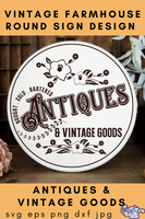 Antiques And Vintage Round Svg