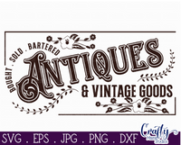 Antiques And Collectibles Svg File