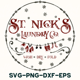 the st nick's laundry co logo