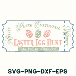 an easter egg hunt ticket with the words easter egg hunt on it