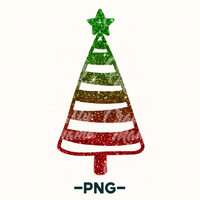 Faux Gltter Christmas Tree Png