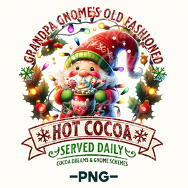 Gnome Christmas Hot Cocoa Png