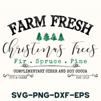 the farm fresh christmas trees logo