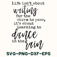 a quote that says, life isn't about waiting for the storm to pass