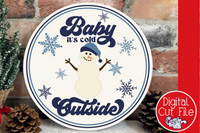 Round Retro Christmas Sign Bundle #1